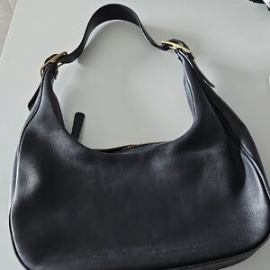 Coach Black Leather Hobo Shoulder Bag